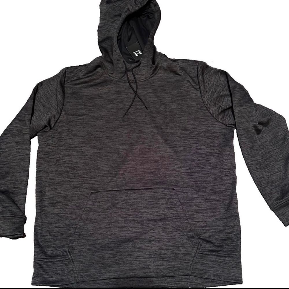 Under-armour Men's Grey and Black Hoodie